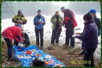 Rozkladamy "stół wigilijny"; fot. Mirek Kubik