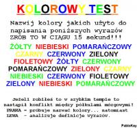 Kolorowy test... A teraz pokaż na co cię stać!!!
