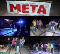 Wieczór integracyjy na dziedzińcu... jeszcze były siły...