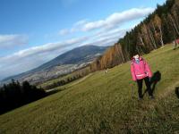 Marta podczas wyprawy w Gorce- listopad 2011