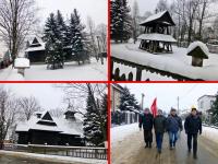 Białogon- mijamy kościół p/w  Przemienienia Pańskiego