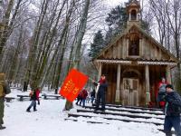 Kol. Krzysio Krogulec przygotował okolicznościową flagę kielecką