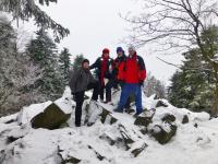 A tu przez przypadek wpadłam w zacne towarzystwo zdobywców Mont Blanc... a właściwie władowałam się im do zdjęcia;-)))