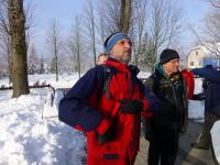 Kol. Wojtek Pasek wita uczestników półmaratonu