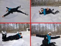 Moje tradycyjne głupotki na śniegu ;-))