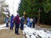 Droga Krzyżowa na Górze Zalasnej- stacja XIV na szczycie góry