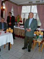 Prezes KTP "PRZYGODA" Jerzy Pabian, wita wszystkich przybyłych na spotkanie