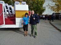 Z Piotrkiem przy Papa Mobile