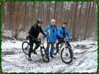Zimowi rowerzyści- brawo panowie