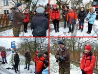 Dyminy Granice- kol. Andrzej Sokalski wita uczetsników wycieczki