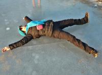 Orzełek na lodzie;-)