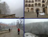 Tu zastaje nas zima- uciekamy do kawiarni zamkowej na gorącą herbatkę