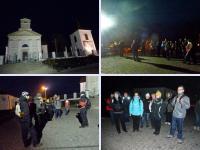 BIELINY- kosciół p. w. Św. Józefa; kol. Krzysio Sabat wita wszystkich uczestnikow rajdu