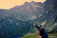 O zachodzie od dołu: Morskie Oko, Czarny Staw, Rysy