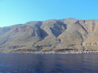 Płyniemy promem w kierunku miasteczka Hora Sfakion 