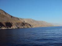 Płyniemy promem w kierunku miasteczka Hora Sfakion 