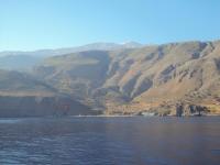 Płyniemy promem w kierunku miasteczka Hora Sfakion 