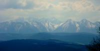 Widok z Pienin na Tatry - cały czas nam towarzyszy
