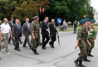 Marsz Szlakiem I Kompanii Kadrowej - fotorelacja z wejścia uczestników marszu do Kielc - J. Pabian