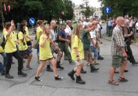 Marsz Szlakiem I Kompanii Kadrowej - fotorelacja z wejścia uczestników marszu do Kielc - J. Pabian