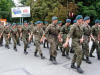 Marsz Szlakiem I Kompanii Kadrowej - fotorelacja z wejścia uczestników marszu do Kielc - J. Pabian