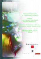 ,,Wiosna ' B.Schulza w fotografiach Wojciecha Walkiewicza 8 maja 2012r.