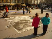 przed centrum Pompidou