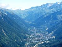 A to już w drodze na Blanca - Chamonix w dole