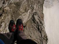 Via ferrata na Zugspitze, pod nogami